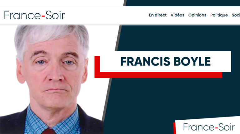 “Le Traité sur les pandémies de l’OMS instaurera un État mondial, policier, médical et scientifique”, Francis Boyle, professeur de droit