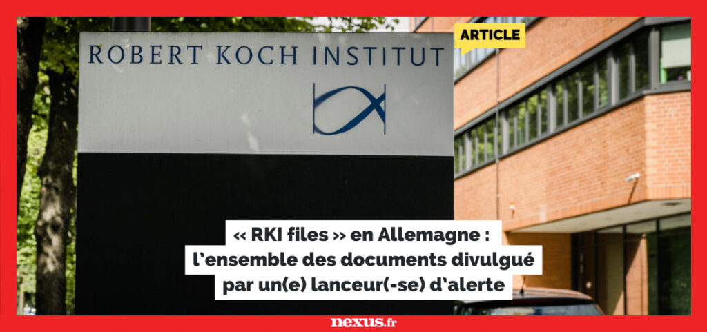 « RKI files » en Allemagne : l’ensemble des documents divulgué par un(e) lanceur(-se) d’alerte