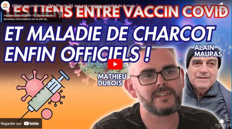 Lien entre maladie de Charcot et « vaccin » covid Pfizer établi par la pharmacovigilance